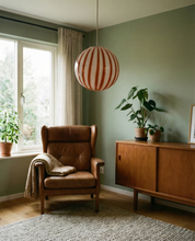 Lampada a sospensione Candy a sfera in vetro di Murano "caffè e latte" D30