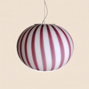 Candy Murano glass oval pendant lamp amethyst D40