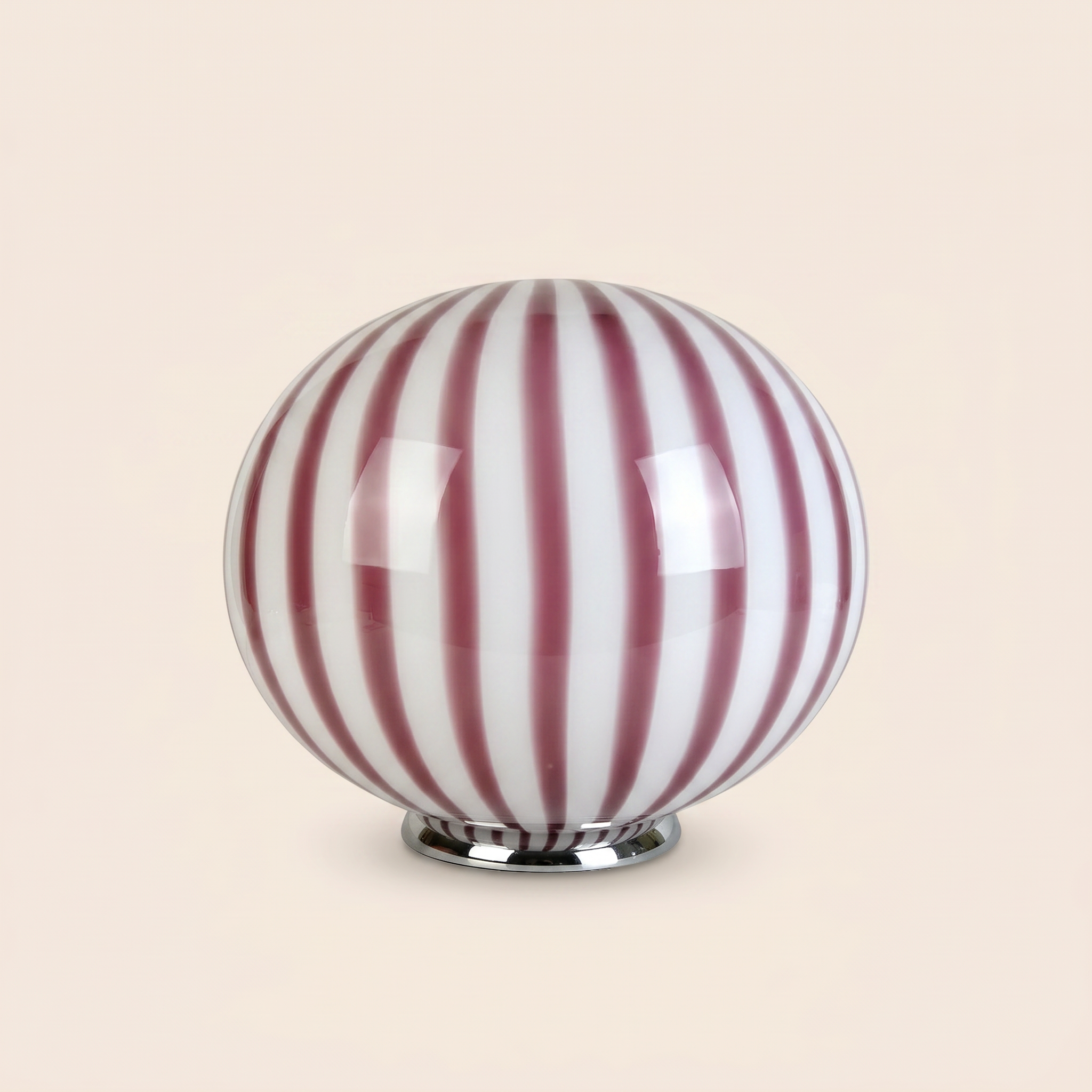 Candy Murano glass oval table lamp amethyst D40