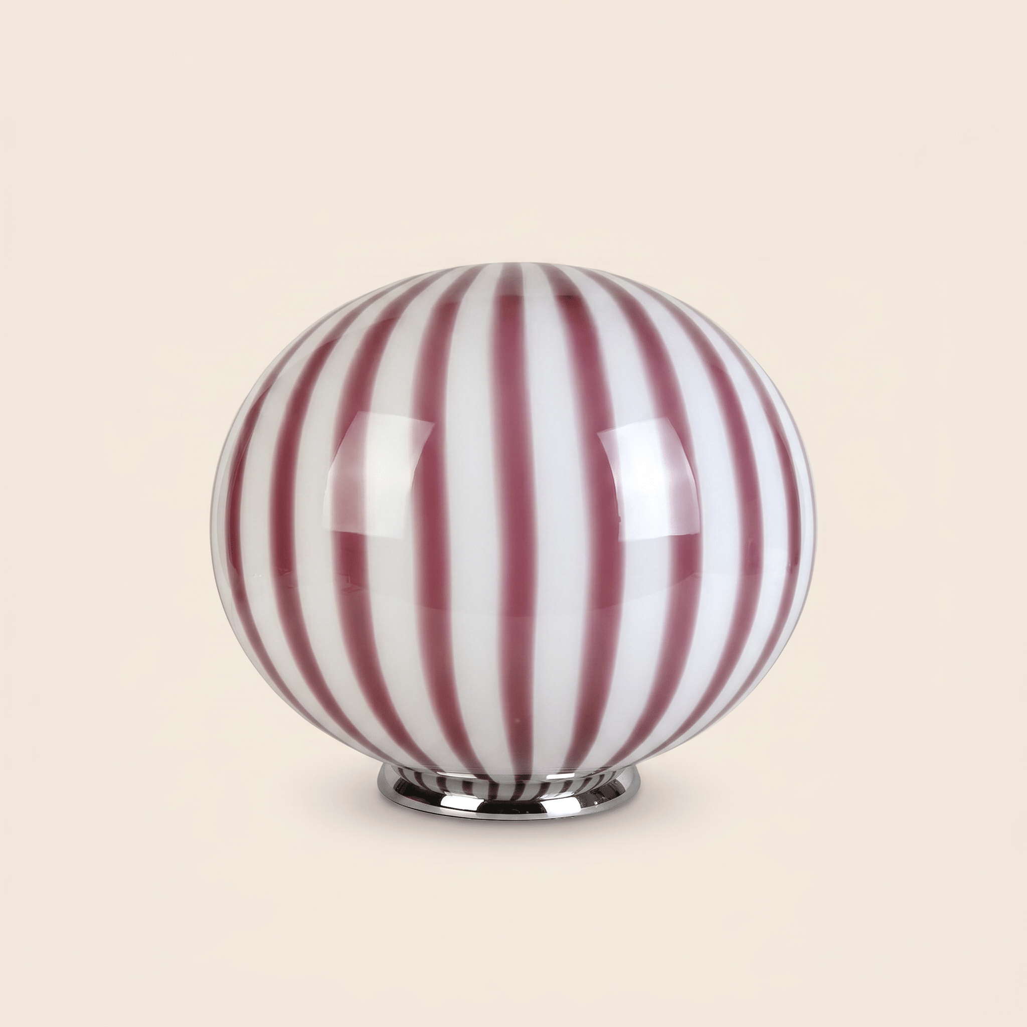 Candy Murano glass oval table lamp amethyst D40