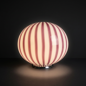 Candy Murano glass oval table lamp amethyst D40