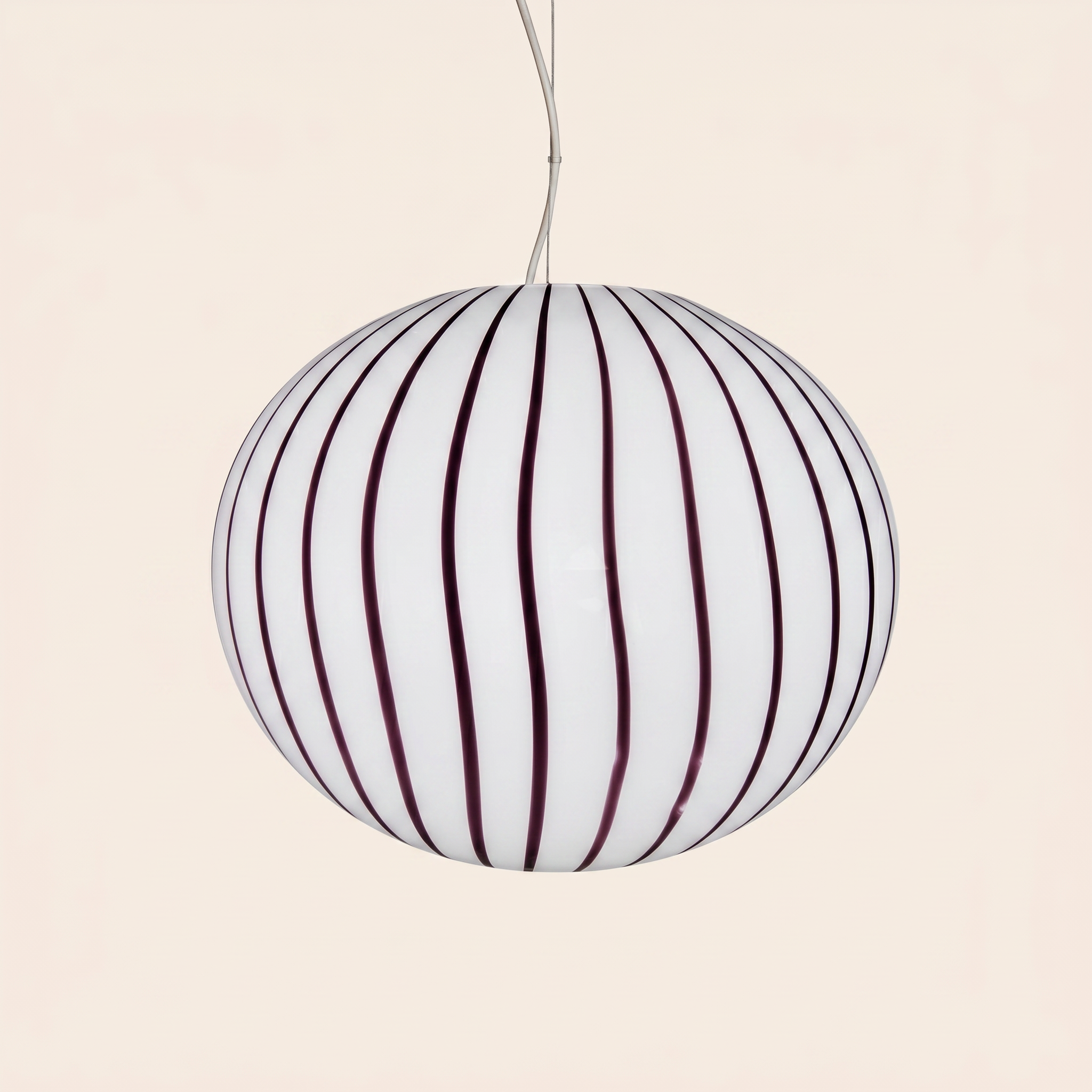 Candy Murano glass oval pendant lamp berry D40