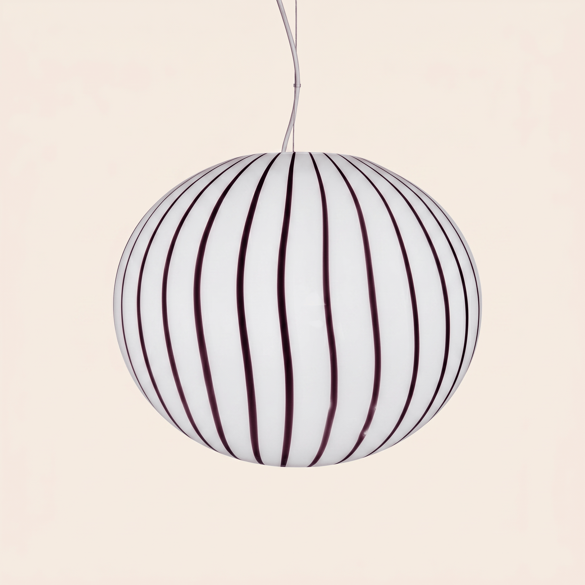 Candy Murano glass oval pendant lamp berry D40