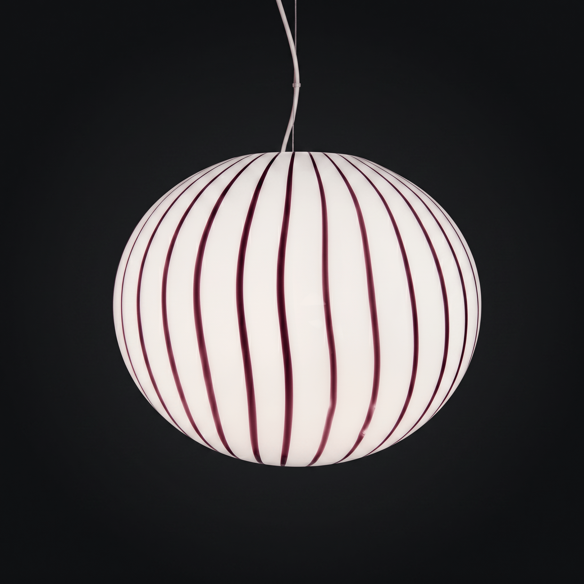 Candy Murano glass oval pendant lamp berry D40