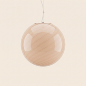 Candy Murano glass sphere pendant lamp peach swirl D40