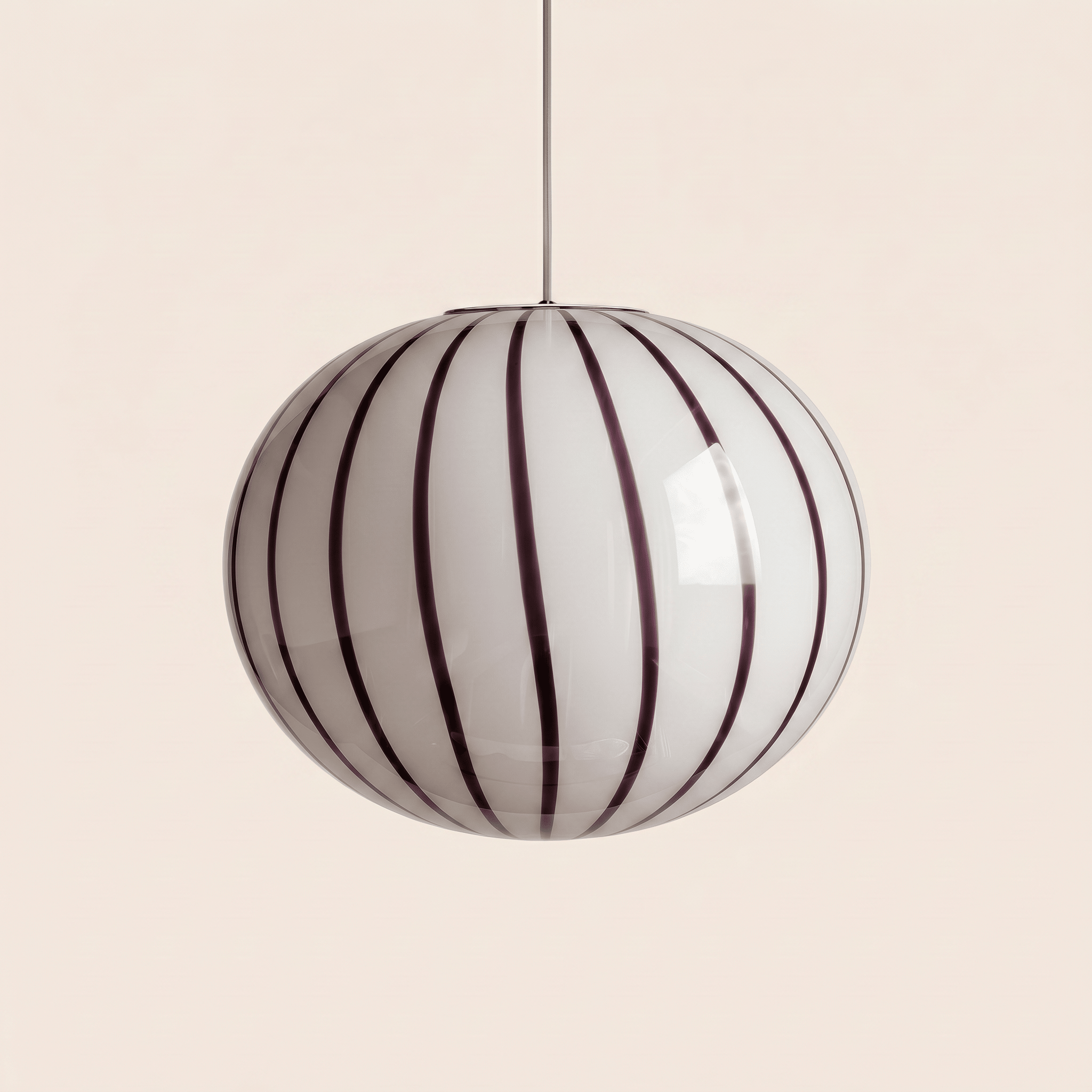 Candy Murano glass oval pendant lamp berry D32