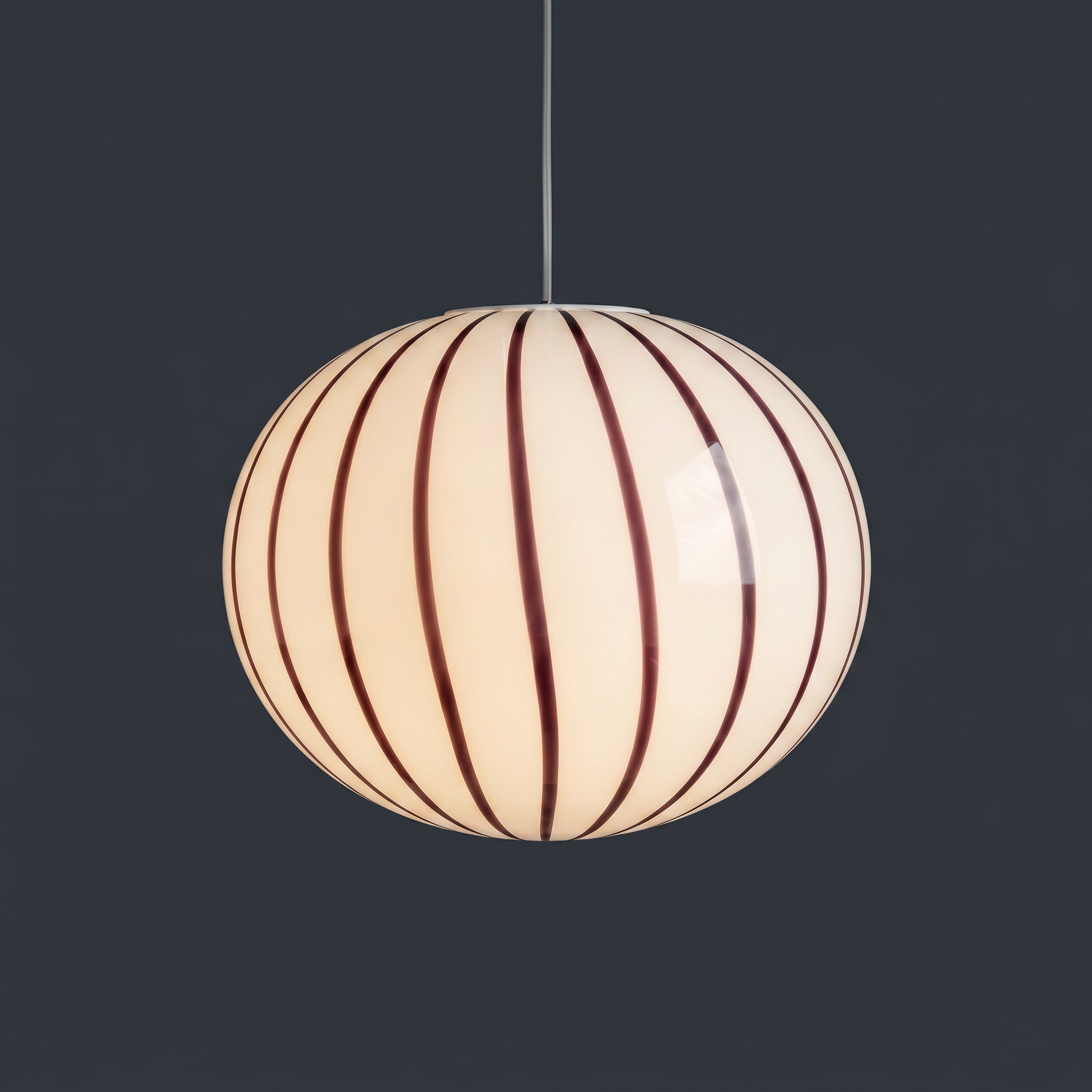 Candy Murano glass oval pendant lamp berry D32