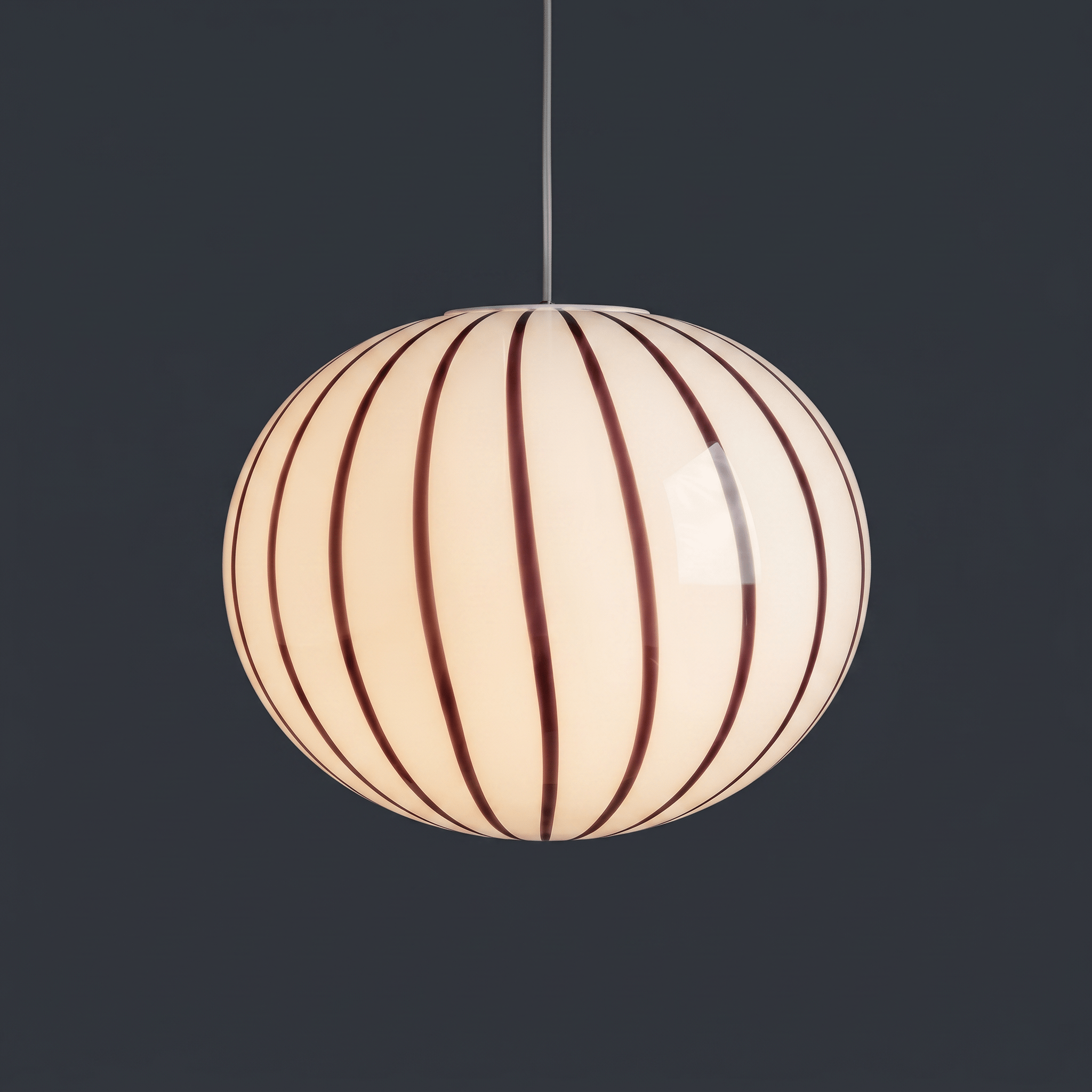 Candy Murano glass oval pendant lamp berry D32