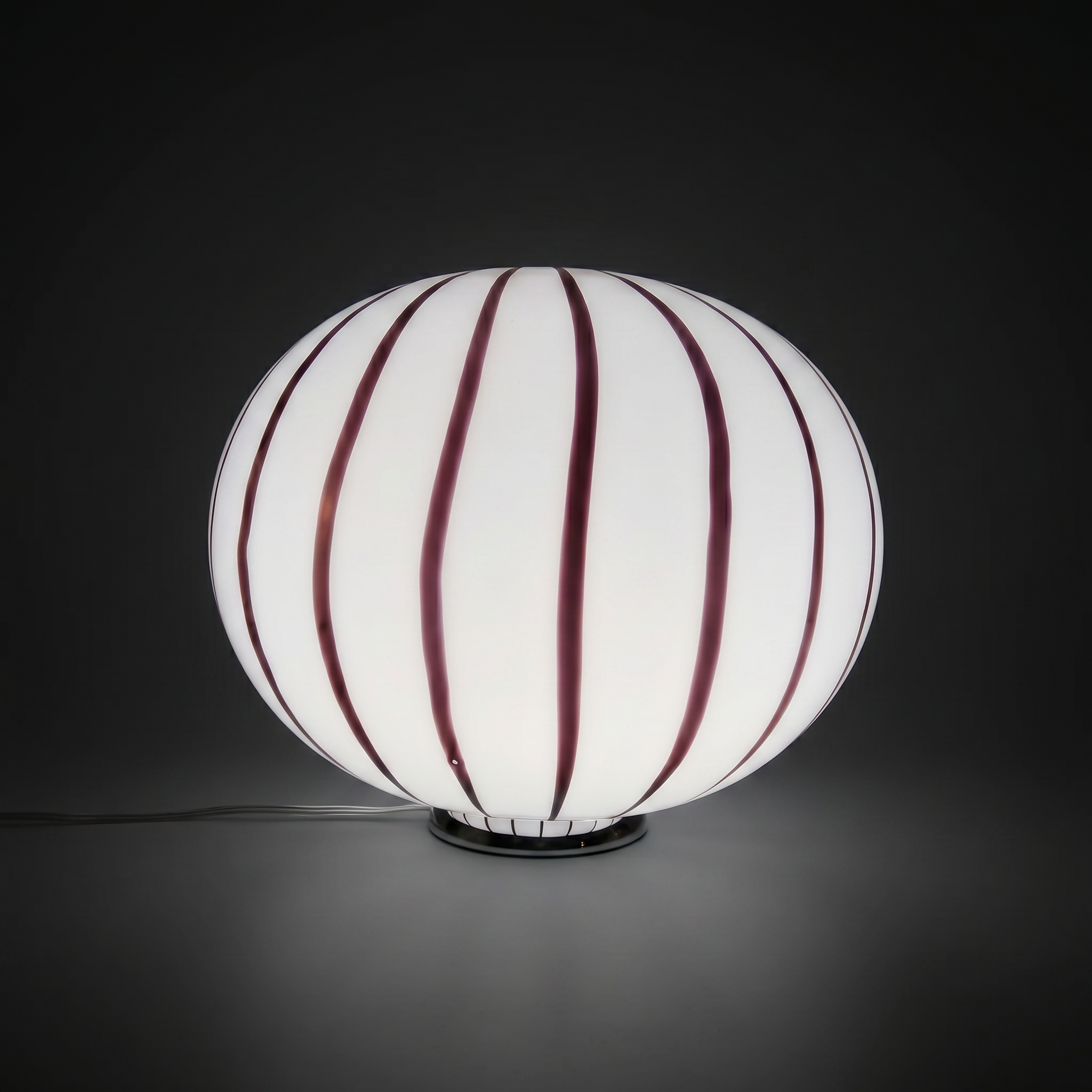 Candy Murano glass oval table lamp berry D32