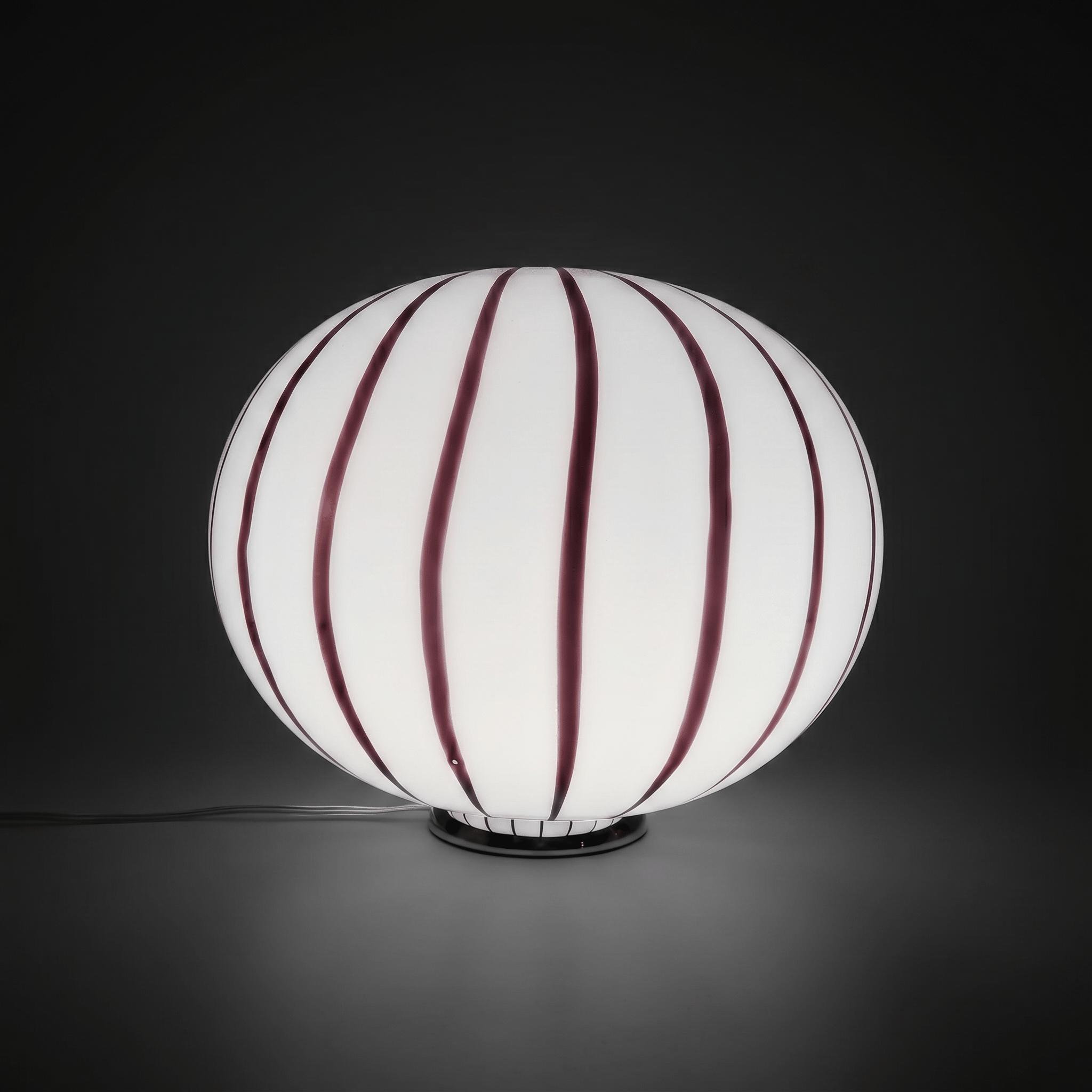 Candy Murano glass oval table lamp berry D32