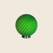 Lampada da tavolo Candy a sfera in vetro di Murano verde lime a spirale D30