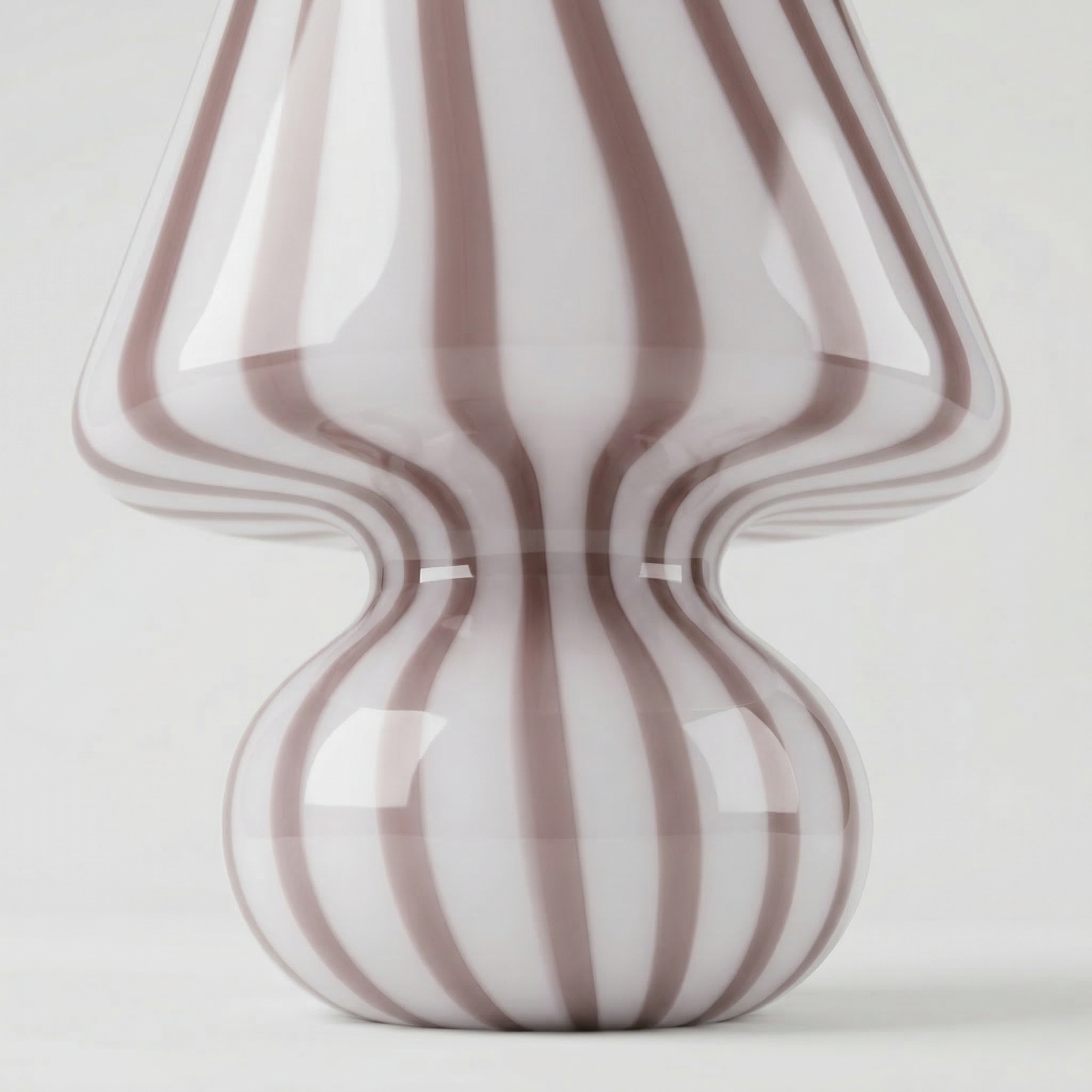 Lampada da tavolo fungo in vetro di Murano Candy lavanda