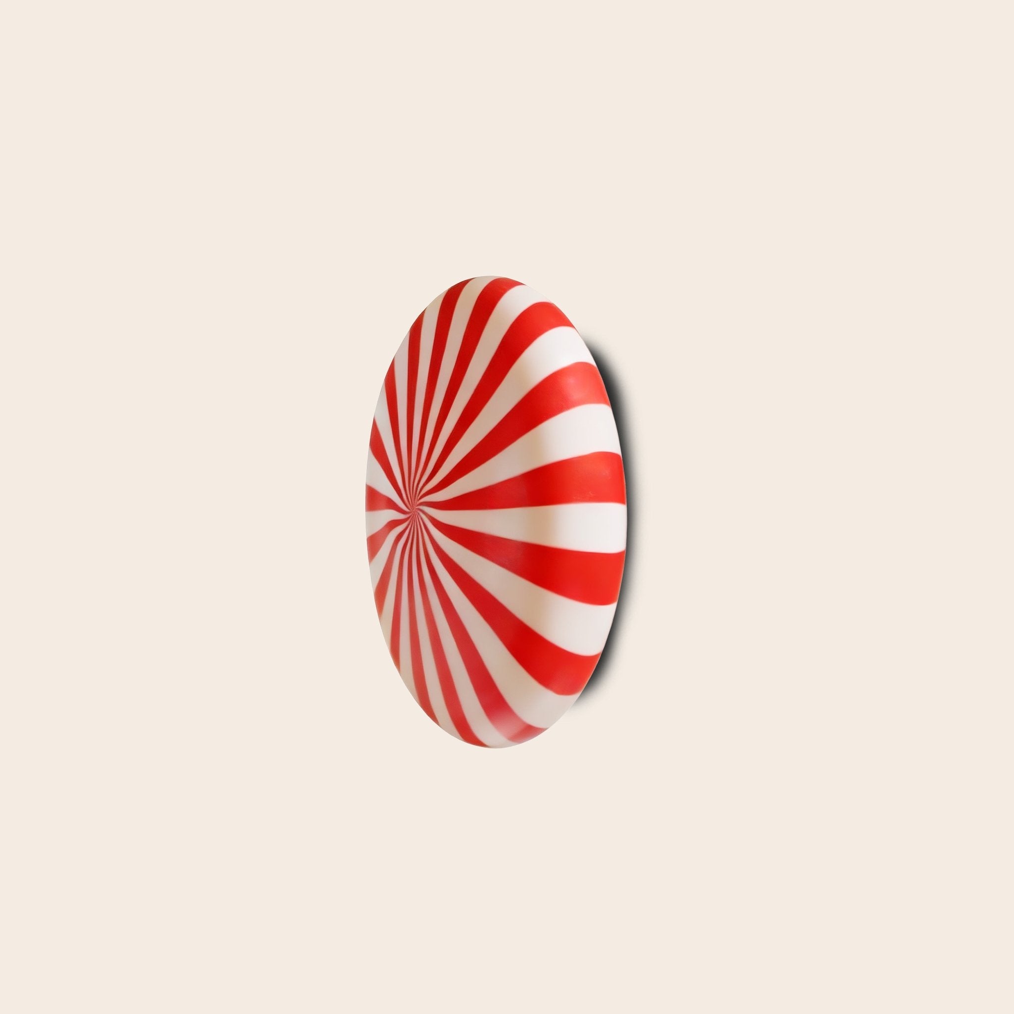 Candy Murano glass wall lamp Red & White D30