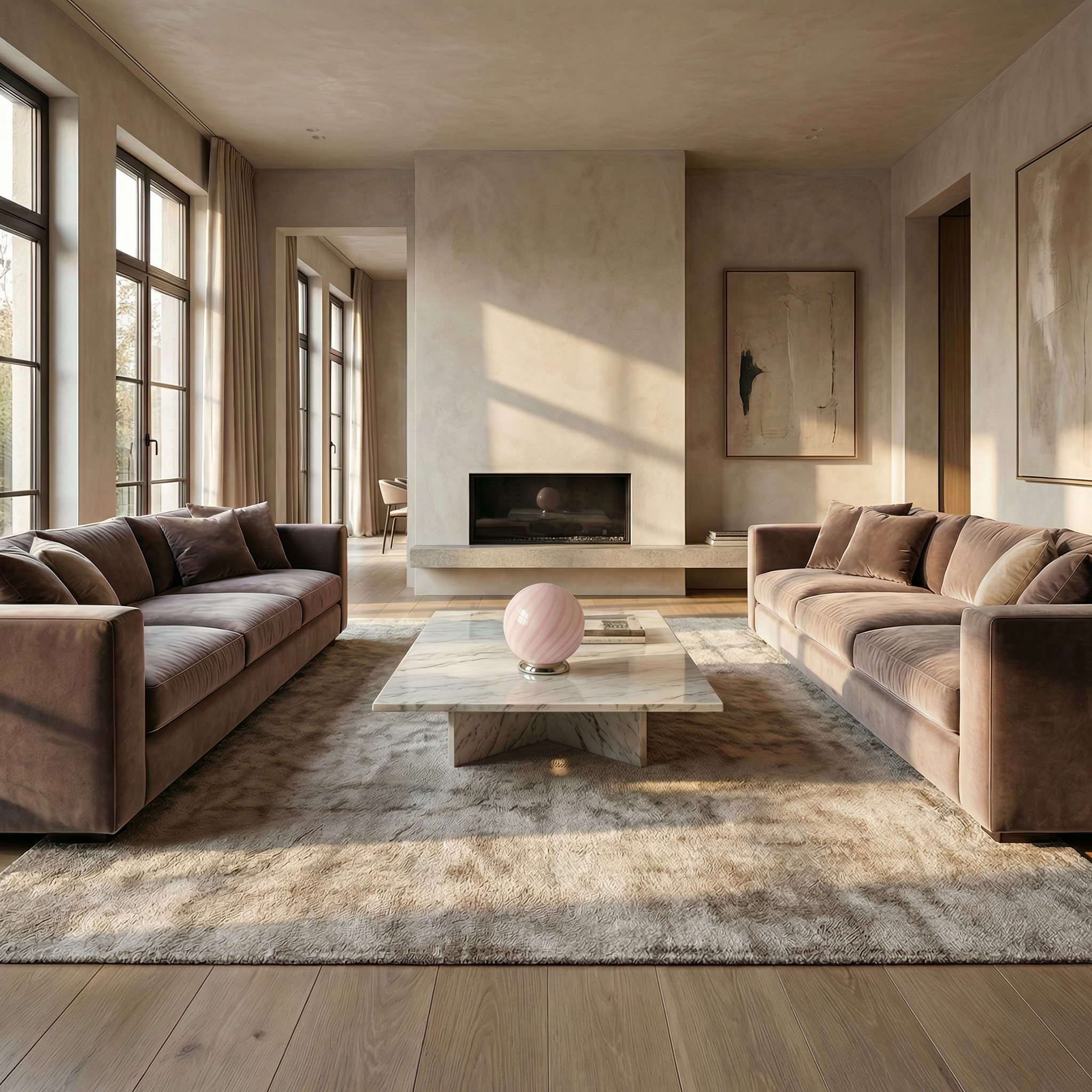 Lampada da tavolo Candy a sfera in vetro di Murano rosa marshmallow D20