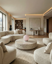 Lampada da tavolo Candy a sfera in vetro di Murano rosa marshmallow D20