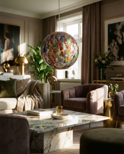 Lampada a sospensione "Murrina" a sfera in vetro di Murano D30