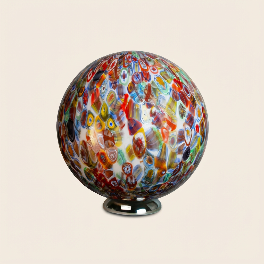 Lampada da tavolo "Murrina" a sfera in vetro di Murano D30