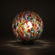 Lampada da tavolo "Murrina" a sfera in vetro di Murano D30