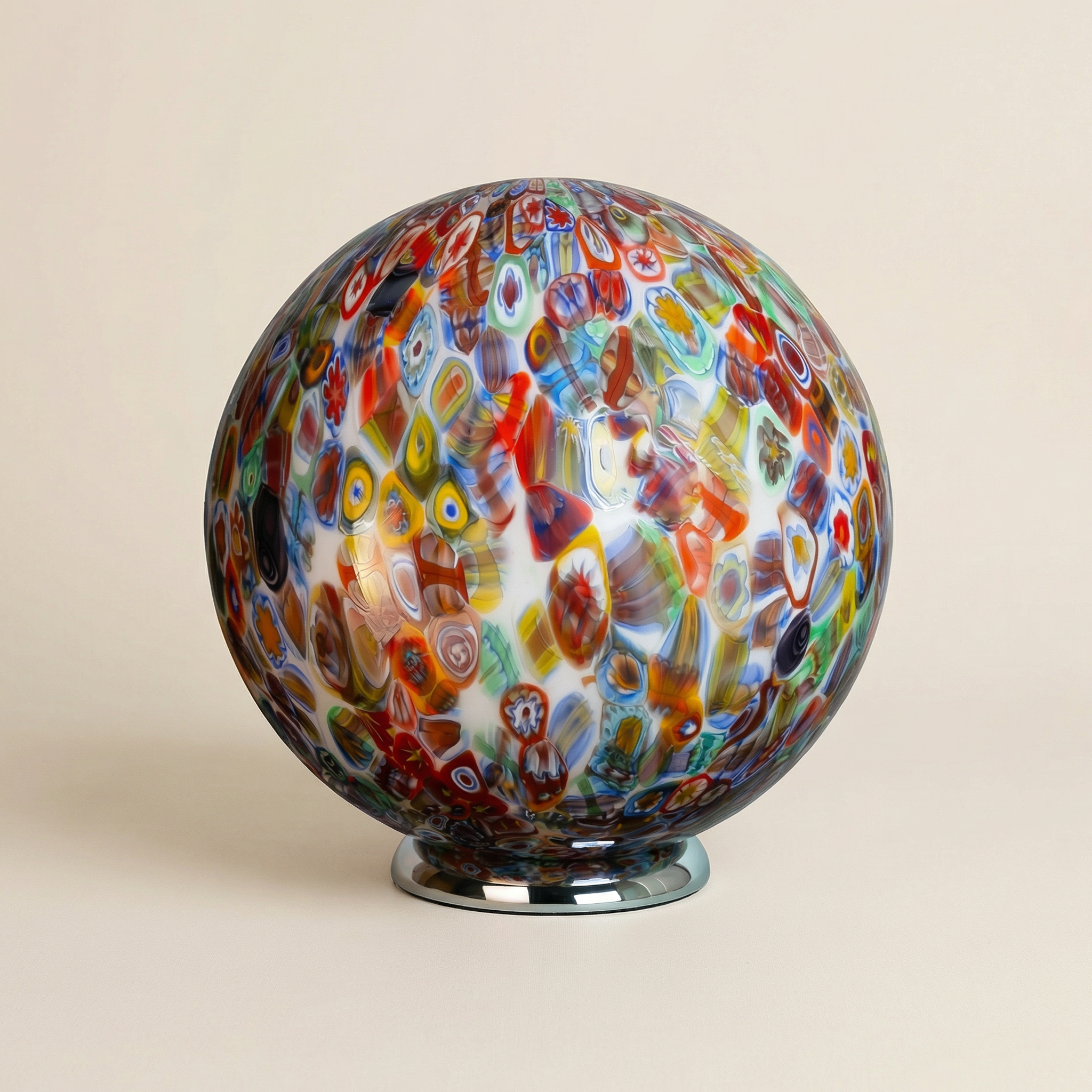 Lampada da tavolo "Murrina" a sfera in vetro di Murano D50