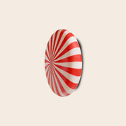 Lampada da parete Candy in vetro di Murano Rosso e Bianco D40