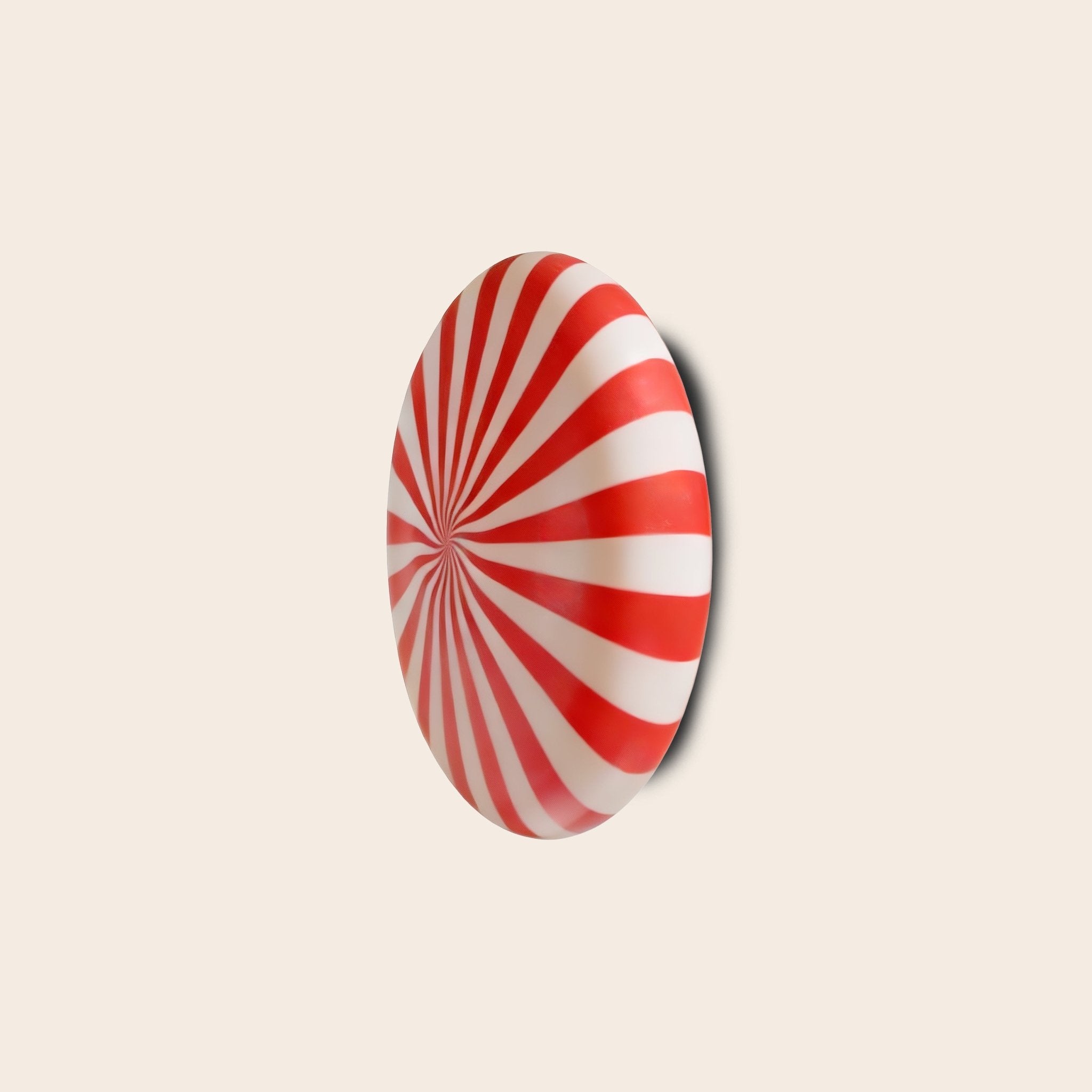 Candy Murano glass wall lamp Red & White D40