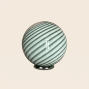 Candy Murano glass sphere table lamp sage green swirl D40