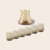 Set of 6 "Amber Tola Goti" Tumblers