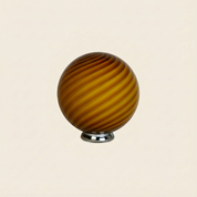 Lampada da tavolo Candy a sfera in vetro di Murano, effetto caramello e vortice D30
