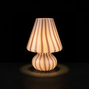 Lampada da tavolo fungo in vetro di Murano Candy lavanda