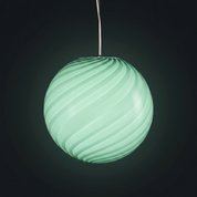 Candy Murano glass sphere pendant lamp forest swirl D40