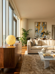 Lampada da tavolo Candy a sfera in vetro di Murano bianco e giallo a spirale D40