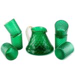 Murano Glass Table set – Emerald GreenMurano Glass Table Set – Emerald Green – Tola