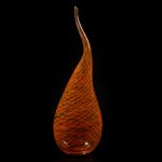 Murano Glass Vase – Silhouette – Orange