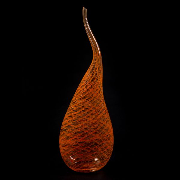 Murano Glass Vase - Silhouette - Orange