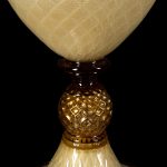 Gold leaf on glass - Cornucopia Amber vase