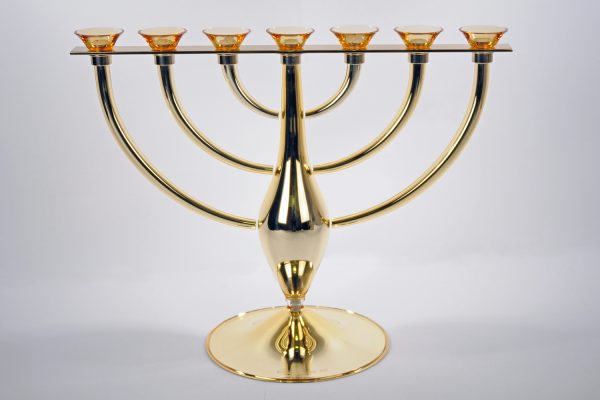 Candelabro in vetro di Murano - Menorah