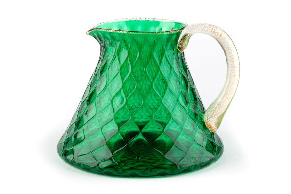 Murano Glass Jug - Emerald Green - Balloton processing - Tola