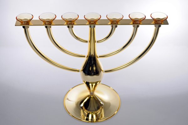 Candelabro ebraico in vetro di Murano - Menorah