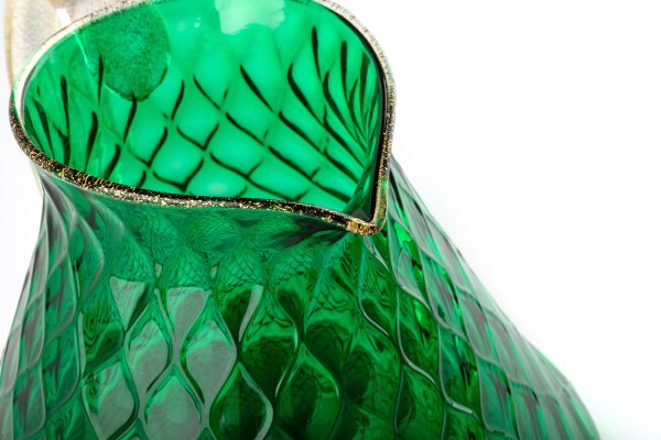 Murano Glass Jug - Emerald Green - Balloton processing - Tola