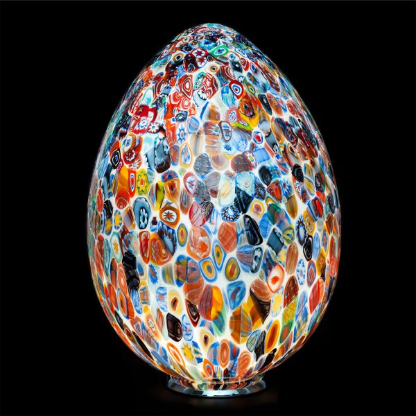 1295-MURANO-glass-MURRINE-VENEZIANE-UOVO-EGG-table-LAMP