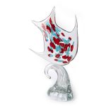 1295 Murano Glass art piece Happy Fish sculpture Big size