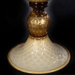 1295-murano-art-Eternal-Glass-Cornucopia-Vase-amber-