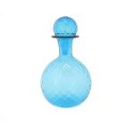 1295 murano art glass balloton decanter bottle blue stopper 1 Big