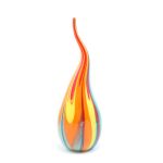 1295 murano art glass blown fire drop 1