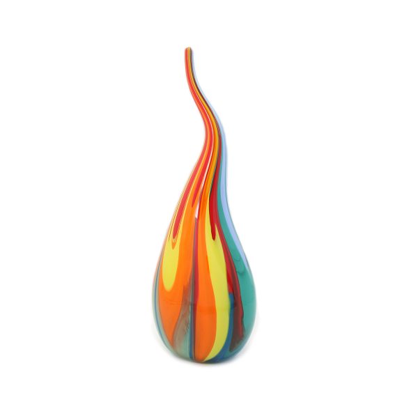 murano artglass sculpture bown Murano glass Fire Drop color mix