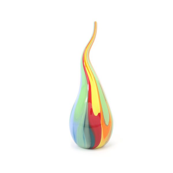 murano artglass sculpture bown Murano glass Fire Drop color mix