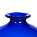 1295 murano glass Origin vase, blu and bubbles