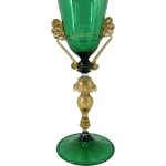 1295Murano Tipetti Veneziani, hand made blown glass goblets