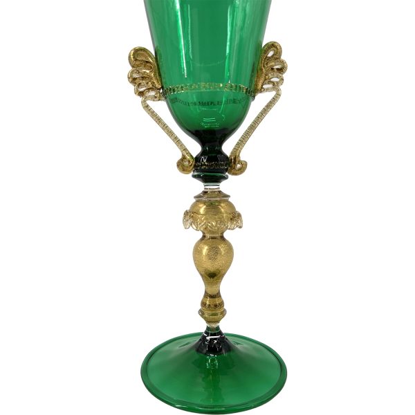 1295Murano Tipetti Veneziani, hand made blown glass goblets