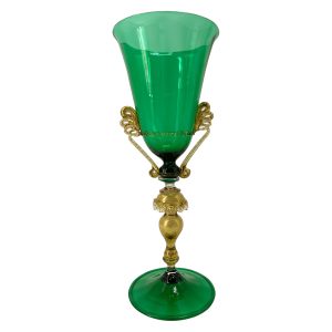 1295Murano Tipetti Veneziani, hand made blown glass goblets